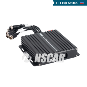 Автомобильный видеорегистратор NSCAR F864 ver.06 SD GPS/ГЛОНАСС (4 канала, 1080Р, сертификат 969)
