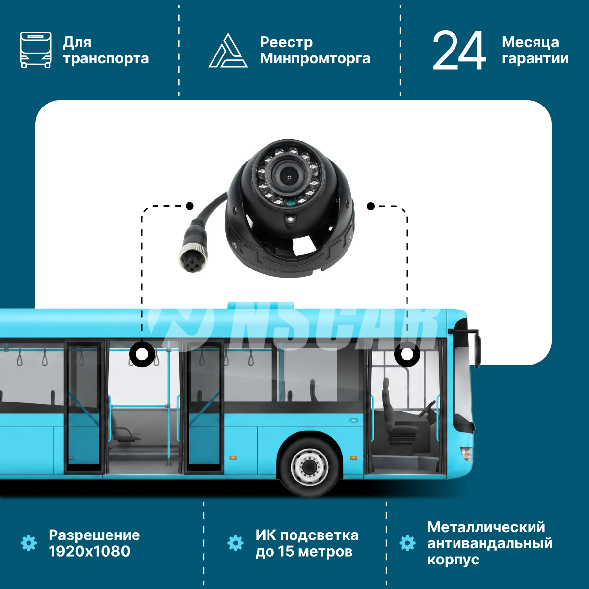 Автомобильная камера NSCAR FD317 ver.06 mic