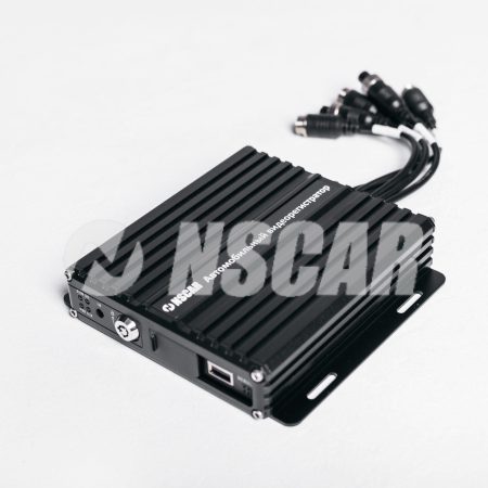 Готовый комплект для автошколы NSCAR 201 HD: 4х канальный регистратор HD, 2 камеры HD, микрофон, провода подключения