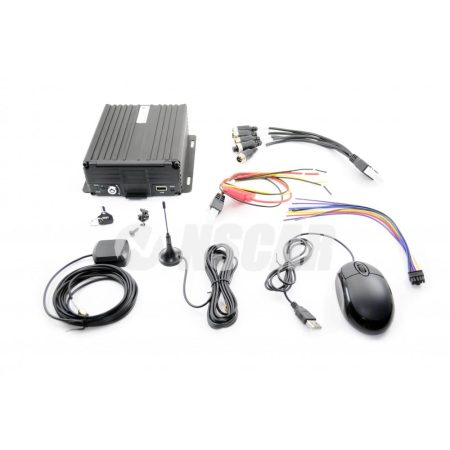 Автомобильный видеорегистратор NSCAR 801HD SD+HDD 4G+GPS+WiFi (8 каналов, 720P)