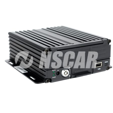 Комплект на 2 камеры NSCAR 201 FullHD_HDD: 4х канальный регистратор FullHD, 2 камеры FullHD, микрофон, провода подключения