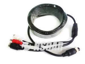 Соединительный кабель для камер (4pin) + микрофон (RCA) NSCAR (3 метра)