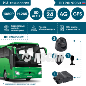 Комплект ADAS-DSM на 2 камеры для общественного транспорта