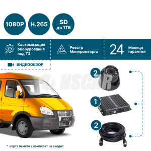 Комплект видеонаблюдения для пассажирского такси NSCAR
