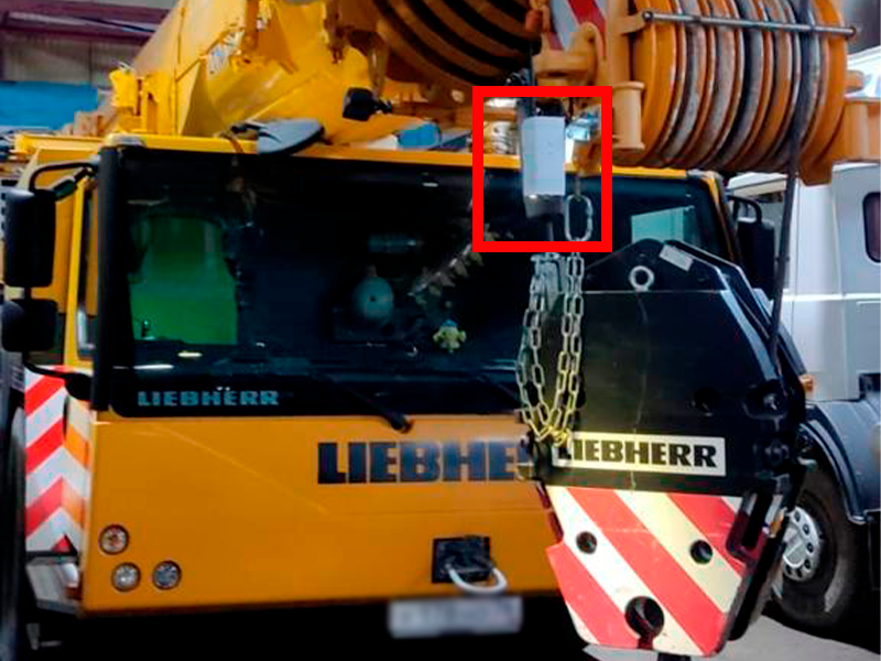 Беспроводная камера наблюдения на стреле автокрана LIEBHERR