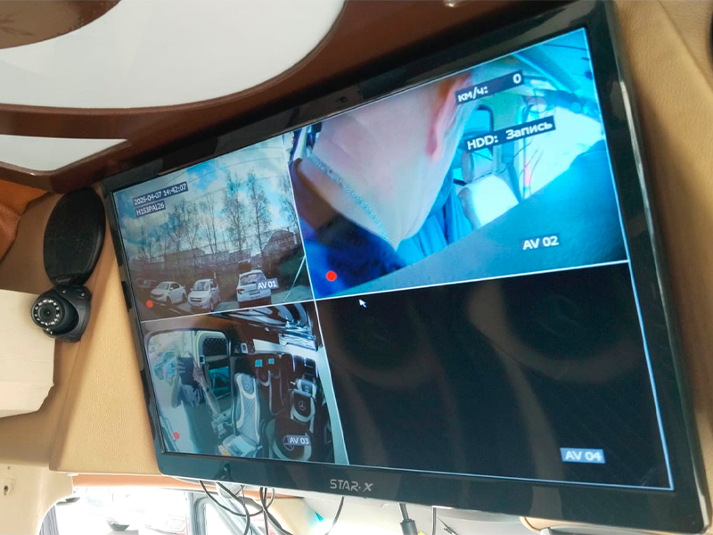изображение с камер на салонном телевизоре Mercedes Sprinter